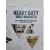 Versatile 8" X 6"  Wall-Mount Shelf Brackets Heavy-Duty Iron, 250 lbs Capacity