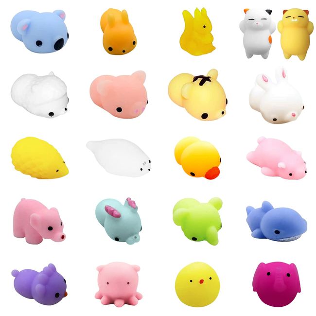 HUAZONTOM Squishy Animal Stress Relief, 20 Pieces, Squeeze Set, Squeeze Toy, Squishy Animals, Cute, Killing Time, Low Rising, Soft, Festival, Christmas, Birthday Gift, Festival Prize, Healing Goods, Children's Gift