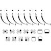 2 sets flame indicators ring stove sticker decal label for burner cooktop