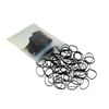 Dofash 2 * 75MM Polybands Elastic Hair Ties - 200pcs (Black)