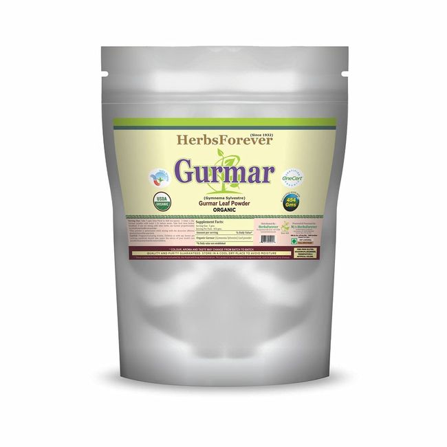 Herbsforever Gurmar Powder – Leaves Powder – Gymnema Sylvestre – Support Healthy Sweet Level – Non GMO, Organic, Vegan – 454 GMS