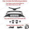 For RAV4 LE XLE 2016-18 Upper Chrome Grille/Lower Mesh/Fog lights/Bumper Bracket