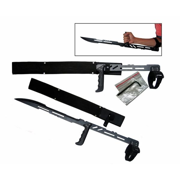 Snake Eye Tactical 27.5 Inches Large Blood Rayne Ninja Fore arm Vampire Zombie Machete Sword Blade (6090)