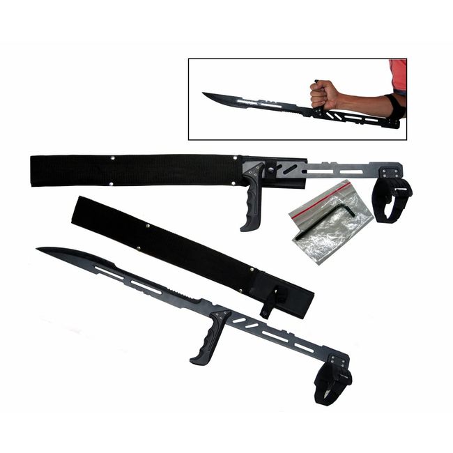 Snake Eye Tactical 27.5 Inches Large Blood Rayne Ninja Fore arm Vampire Zombie Machete Sword Blade (6090)