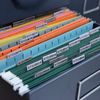720 Pieces Blank Tab and Inserts Hanging File Inserts Paper Tab Inserts (5.2 x 1.5 cm/ 2 x 0.6 Inch)