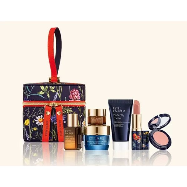 Estee Lauder 7 Pc Gift Set Revitalizing Supreme NIGHT Creme, Serum Eye, Lip Balm