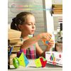 ROXENDA Speed Cube Set, 2X2 3X3 Pyramid Speed Cube Stickerless Fast Cube with Instruction (Stickerless cube set)