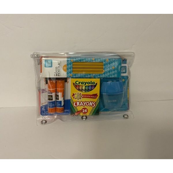 Back To School Crayons Glue Pencils Colored Pencils Earsers Sharpener NEW