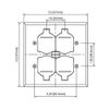 2-Gang Square Floor Box Assembly Kit Brass Flip Cover 15A TR Duplex Datacom