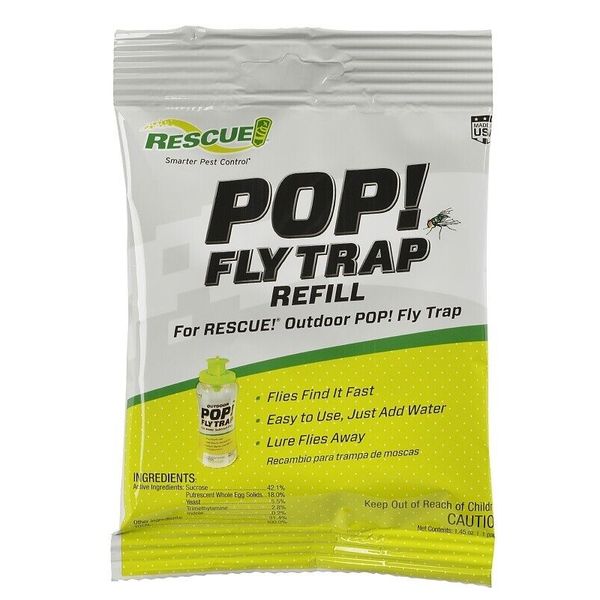 RESCUE POP! PFTA-DB12 Fly Trap, Solid, Musty, 1.45 oz Refill Pack (1-PACK)