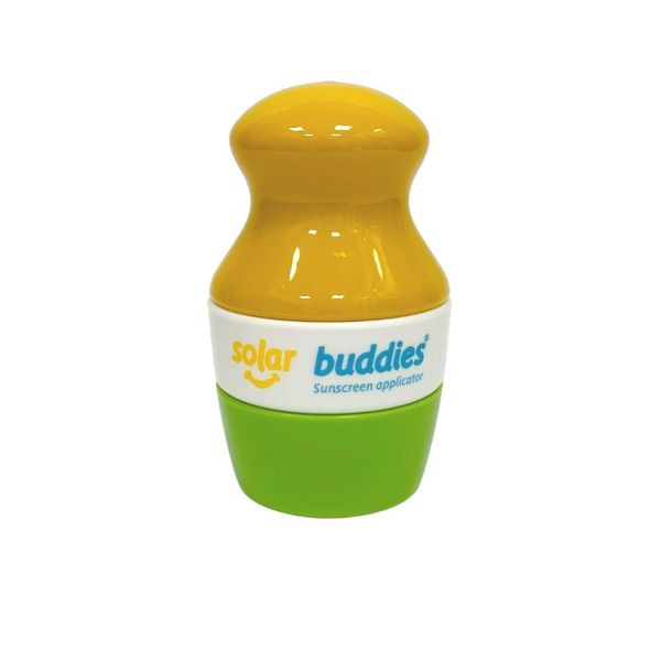 Single Green Solar Buddies Refillable Roll On Sponge Applicator For Kids, Adults, Families, Travel Size Holds 100ml Travel Friendly for Sunscreen, Suncream and Lotions