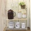 Folding Iron 3 Tier Shelf Rack