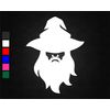 Wizard Head Vinyl Decal Sticker (20cm x 15.2cm, Black)