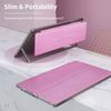 Tablet Case for TJD M1011QU Tablet, 10.1 inch,Premium PU, Hard Back Shell Protective Smart Cover (Rosa)