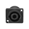 sourcing map pack of 6 4-pin loudspeaker plug, audio connector, socket, screw cap.