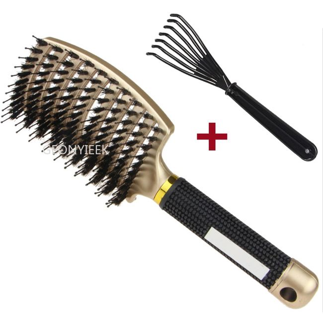 Portable Hair Brush Scalp Massage Comb Salon Women Rubber Anti