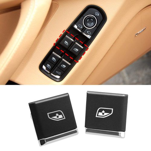 Jaronx 2PCS Driver Side Window Switch Buttons Compatible with Porsche Cayenne 2011-2018,for Panamera 2011-2016, for Macan 2015-2022, Power Window Switch Button Replacements
