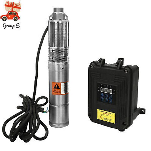 3" Solar Pump Submersible Pump Deep Well Bore Water Pump &MPPT Controller DC24V