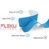 FlexU Kinesiology Tape 3 Rolls Pack, (60 Pre-Cut Width: 5cm Length: 25cm)