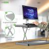 Small Standing Desk Converter for Laptops Desktop adjustable height stand riser