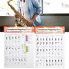 Saxophone Fingering Chart Poster Basics Guide Exercise Comparison Table Standard Note Range Portable Coated Paper for Beginners