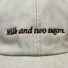 Vivian Flytrap Unisex Milk and Two Sugars Washed Embroidered Dad Baseball Cap - Cream