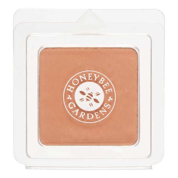 Honeybee Gardens Pressed Mineral Powder Foundation Refill, Montego, Warm Tan Neutral Shade, Adjustable Coverage, Natural Finish, With Botanical Extracts And Vitamin E, 7.5g