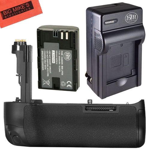 Battery Grip Kit for Canon EOS 5D Mark IV Digital SLR Camera - Includes BG-E20 Battery Grip Replacement + 1 BM Premium LP-E6N Battery + Rapid AC/DC Battery Charger