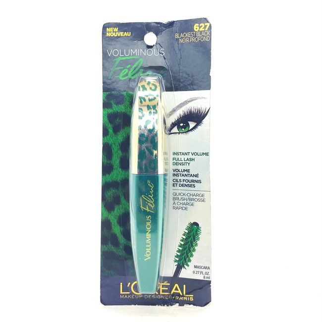 L'OREAL Paris Blackest Black Mascara - Voluminous Feline Full Lash #627