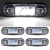 LED Side Marker Light 3 LED Track Position Lamp 12V 24V Waterproof Universal White