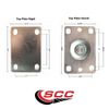 Tool Box Caster Wheel Set – 5 Inch Polyolefin Swivel Casters – SCC
