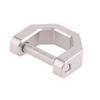 Hamans Titanium D-Ring Car Key Ring Tool Shackle Keyring Horseshoe Keyring U Shape, gray