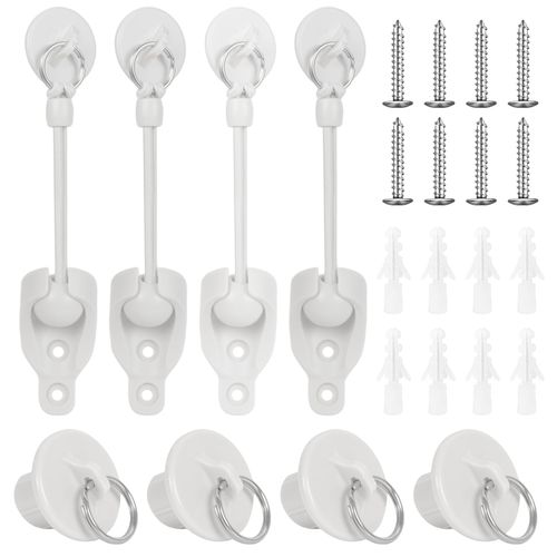 Seprochoo Replacement Shade Parts Bungee End Cap Kit, for Exterior Cordless Roller Shades Outdoor Blinds (2pcs, White)