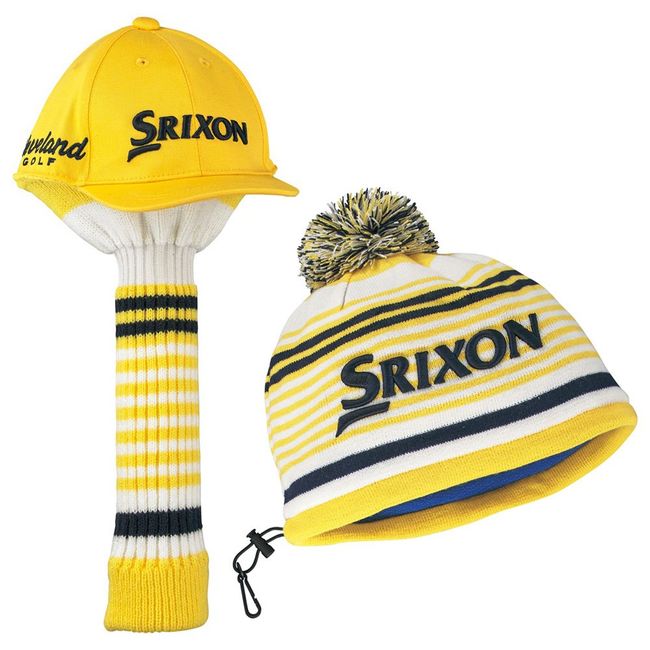 Dunlop Headcover SRIXON Headcover & Iron Cover Set GGF-70160 Yellow