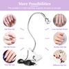 Saviland U V Light for Nails – Mini White LED Nail Lamp with Securing Clip Rotatable Nail Dryer Nail Art U V lamp (3W) for Curing Gel Nail Polish U V Gel Nails U V Nail Lamp for Home DIY Manicure