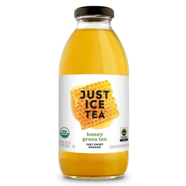 Just Ice Tea Organic Honey Green 16 Fl Oz