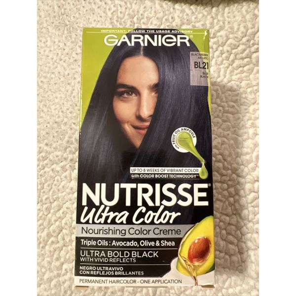 Garnier #BL21 BLUE BLACK Blackberry Mojito Permanent Hair Color Hair Dye NEW