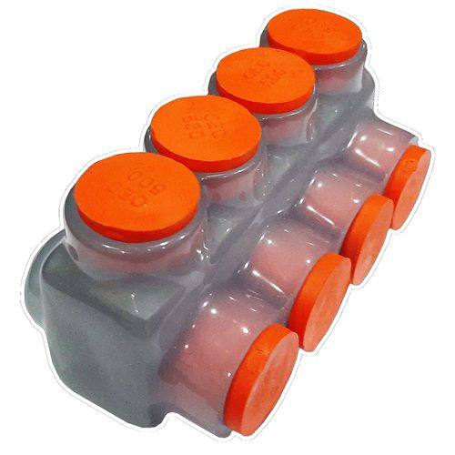 Morris Products 97507 Clear Insulated Multi-Cable Connector - Single Entry 4 Port 600-250 Wire Range, 1-Pack