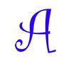 Eyecandy Decals A - Monogram Letter CURLZ 3" Tall 2 Pack Decal Sticker Purple