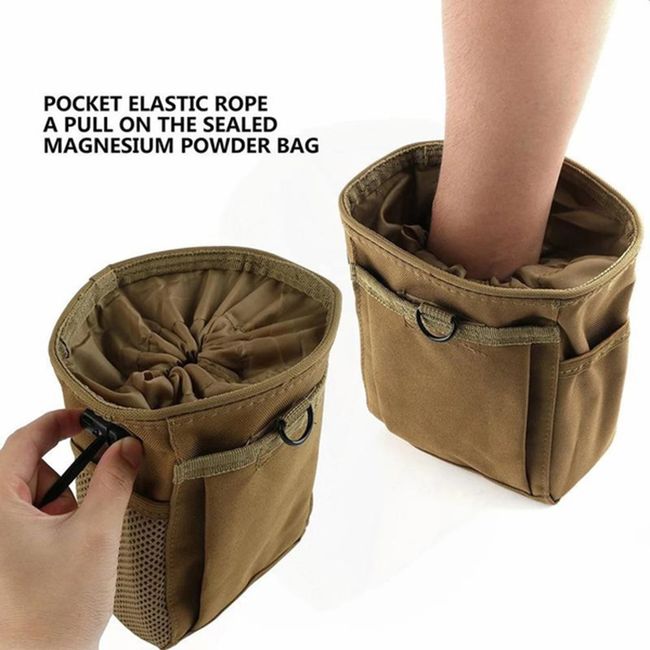 Tactical Molle Drawstring Magazine Dump Pouch, Adjustable Military Utility  Belt Fanny Hip Holster Bag Outdoor Ammo Pouch Black