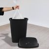 13 Gallon Black Trash Can, Plastic Swing Top Kitchen Garbage Waste Basket 4-Pack
