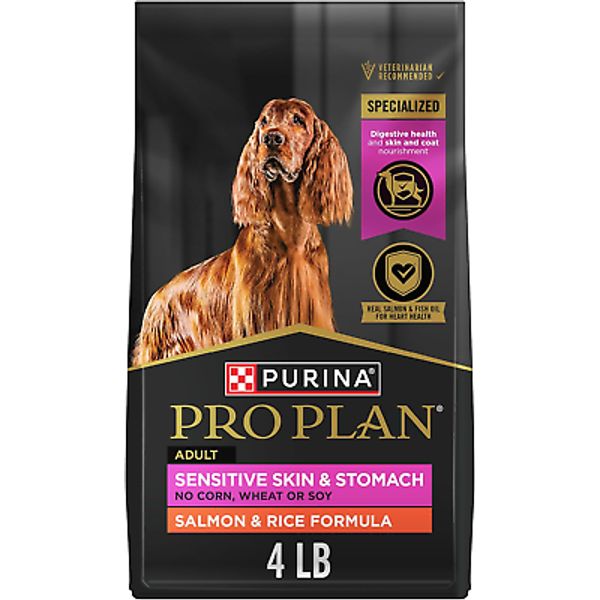 Purina Pro Plan Sensitive Skin and Stomach Dog Food Dry - 4 Lb. Bag