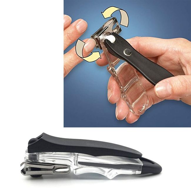 EZ GRIP 360 degree rotary stainless steel sharp blade fingernail toenail  clipper trimmer cutter 