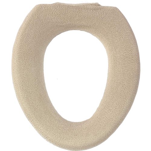 OKA Etoffe Toilet Seat Cover, For O-Shaped Seats, Antibacterial, Odor Resistant, Beige