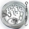 30m Catenary Overhead Wire Rope Kit – Galvanised Steel Cable/Line Lash Grip Hook