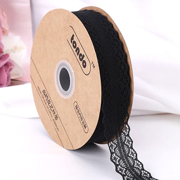 CC wonderland zone Black Lace Ribbon(3cm Wide x 23m Long) Vintage Lace Trim for Sewing,Crafting