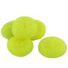 uxcell Cleaning Scrubber Light Yellow Plastic Mesh Skull Ring for Kitchen 5 Pack