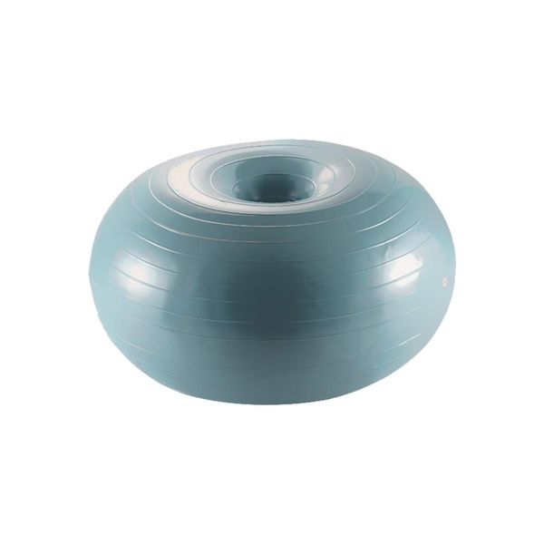 Ongwan Balance Ball Donut Shaped Yoga Donut Ball Core Training Yoga Ball Balance Training Inflatable Pump 50cm (Gray)