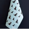 Sweet William Chocolate Labrador tea towel
