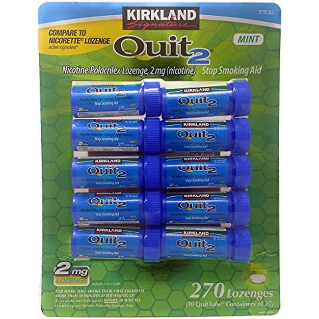 Kirkland Signature Quit2 2mg lozenge, 270 Count